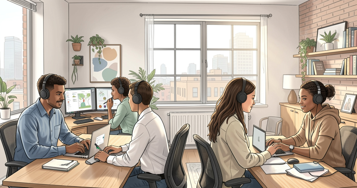 Remote team video call for Atlanta work from home positions hiring now