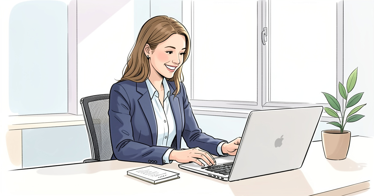 Part-time social work jobs listed on a laptop in a bright modern office